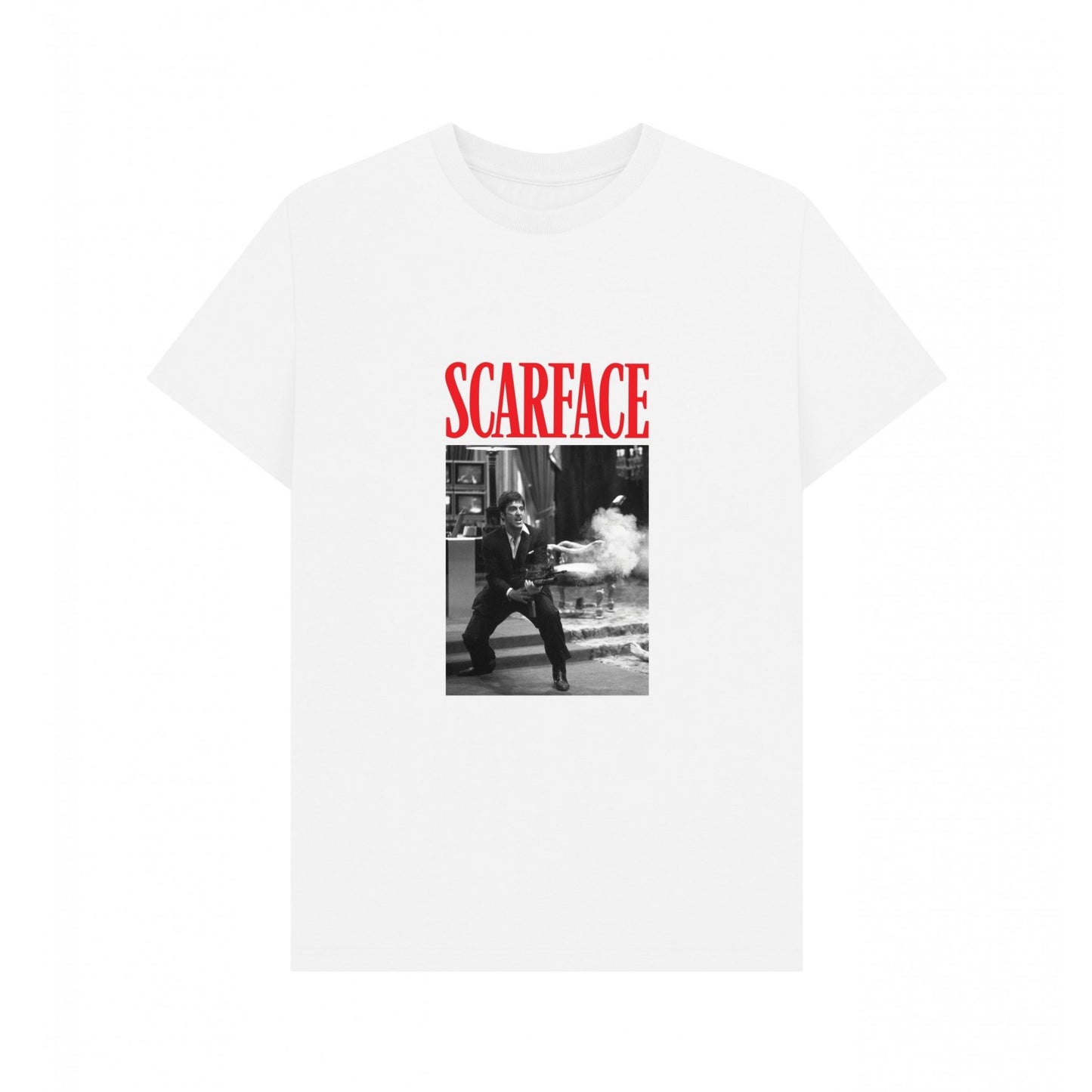White - Front - Scarface Unisex Adult Say Hello T-Shirt