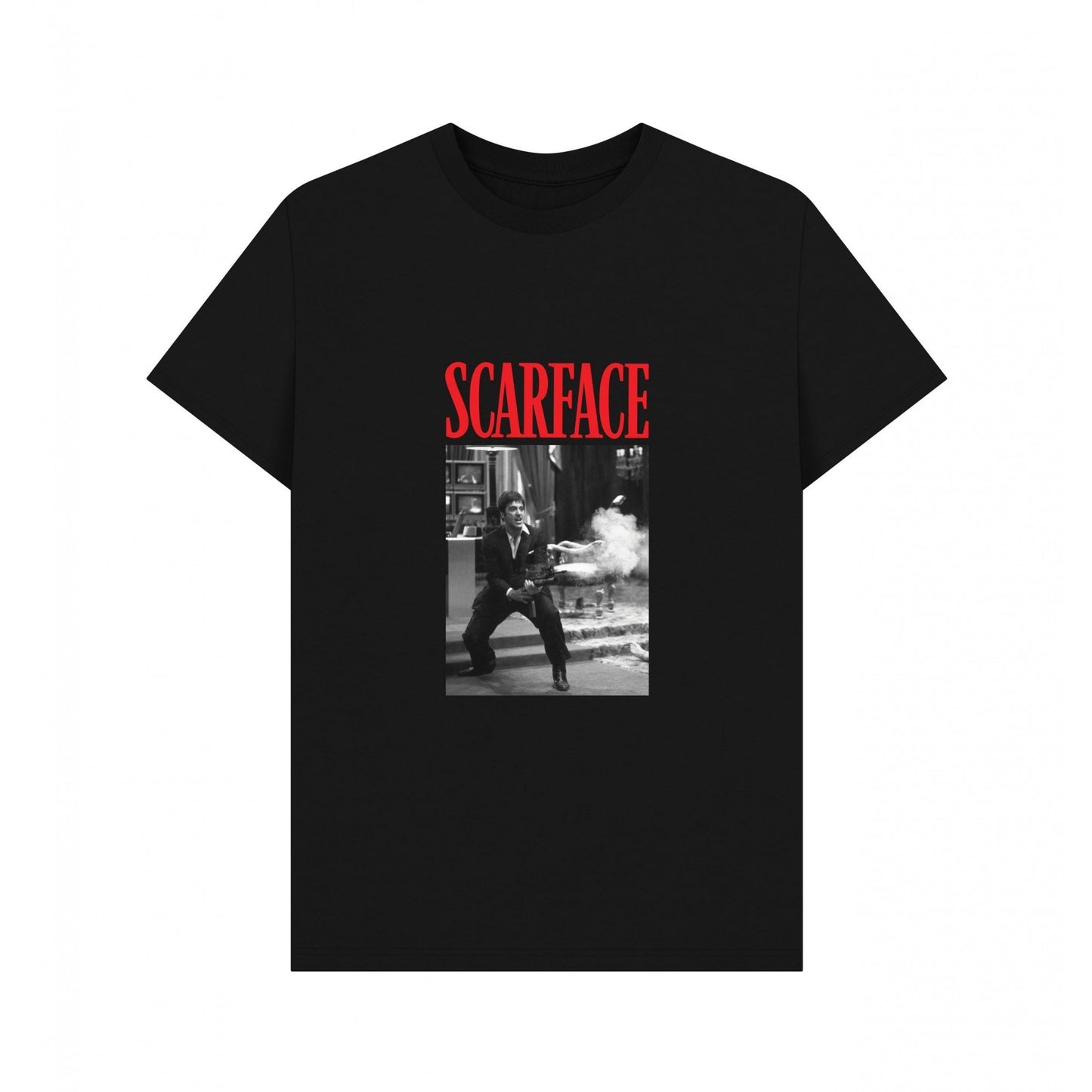 Black - Front - Scarface Unisex Adult Say Hello T-Shirt