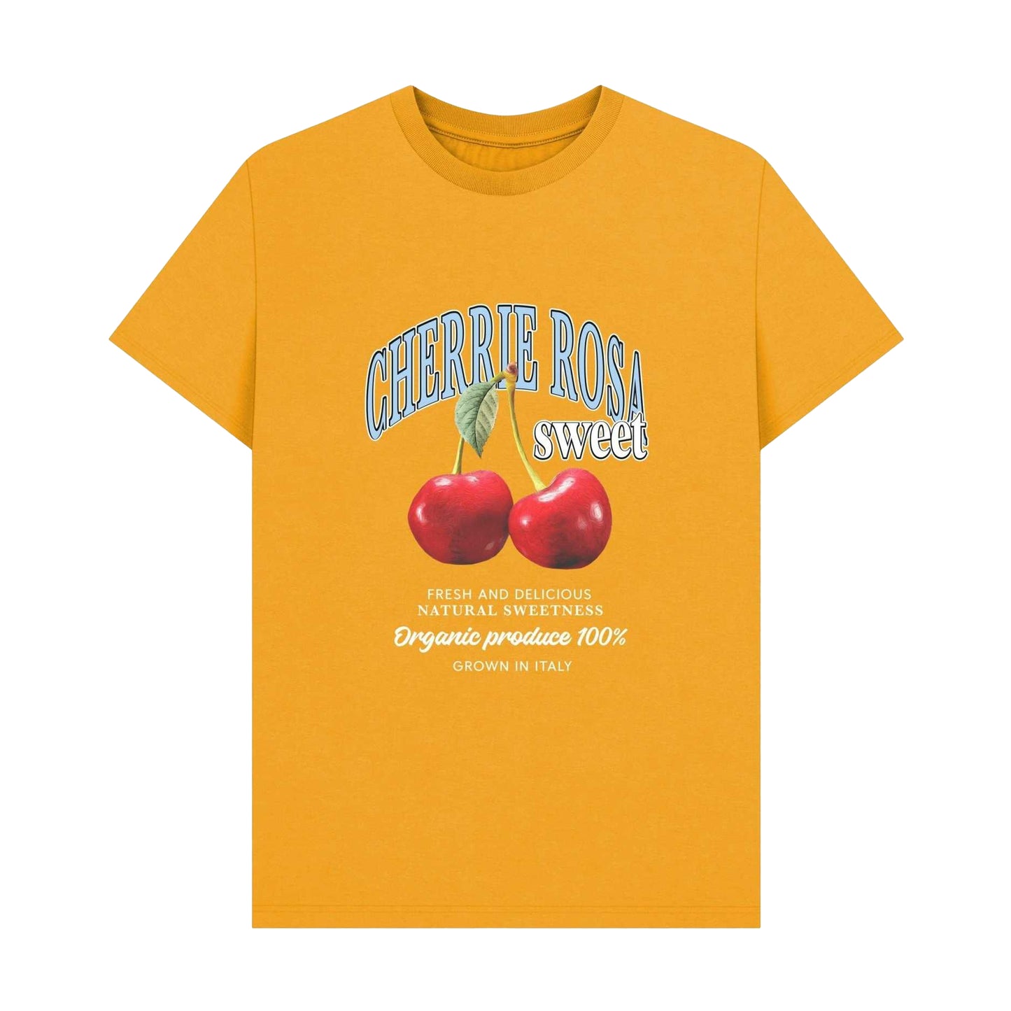 Sky Blue - Front - Apoh Unisex Adult Cherry T-Shirt