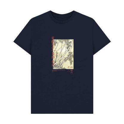 Navy Blue - Front - Apoh Unisex Adult Hokusai Bamboo T-Shirt