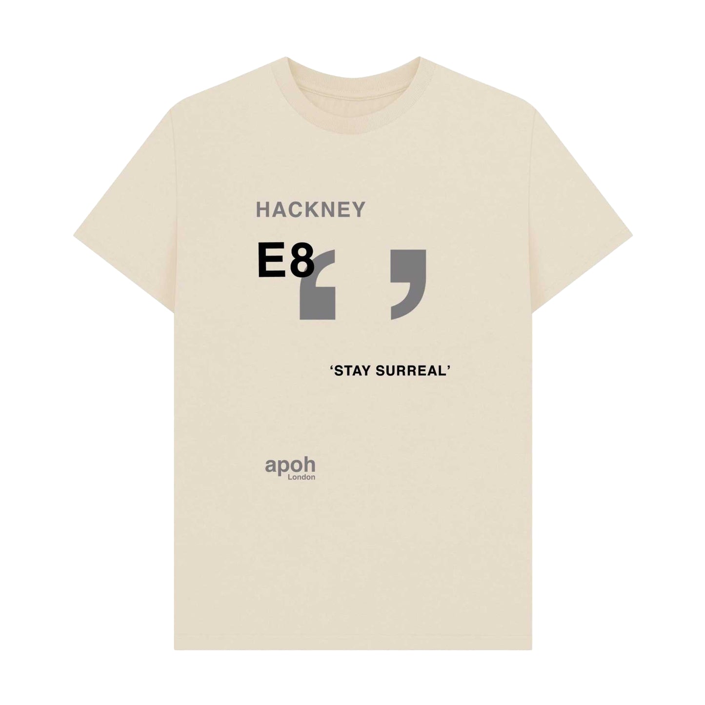 Oat - Front - Apoh Unisex Adult Surreal Hackney Slogan T-Shirt