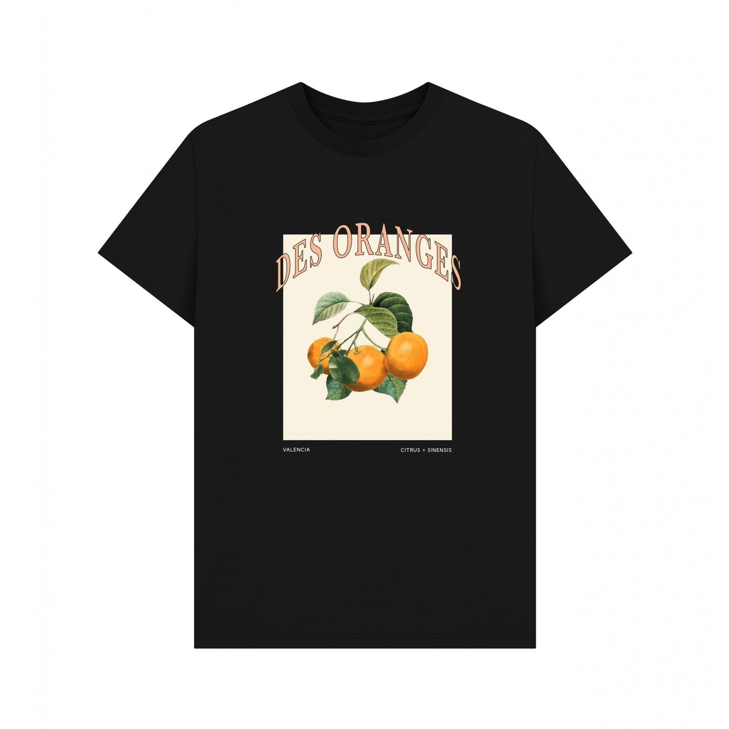 Black - Front - Apoh Unisex Adult Des Oranges T-Shirt