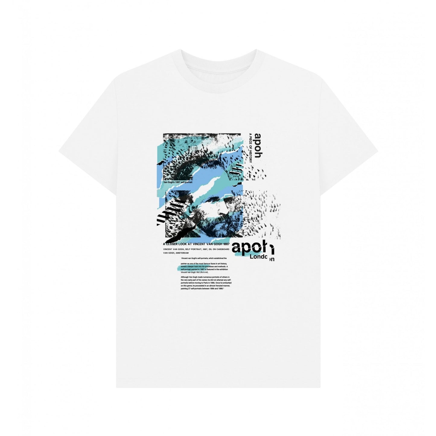 White - Front - Apoh Unisex Adult Portrait Vincent Van Gogh T-Shirt