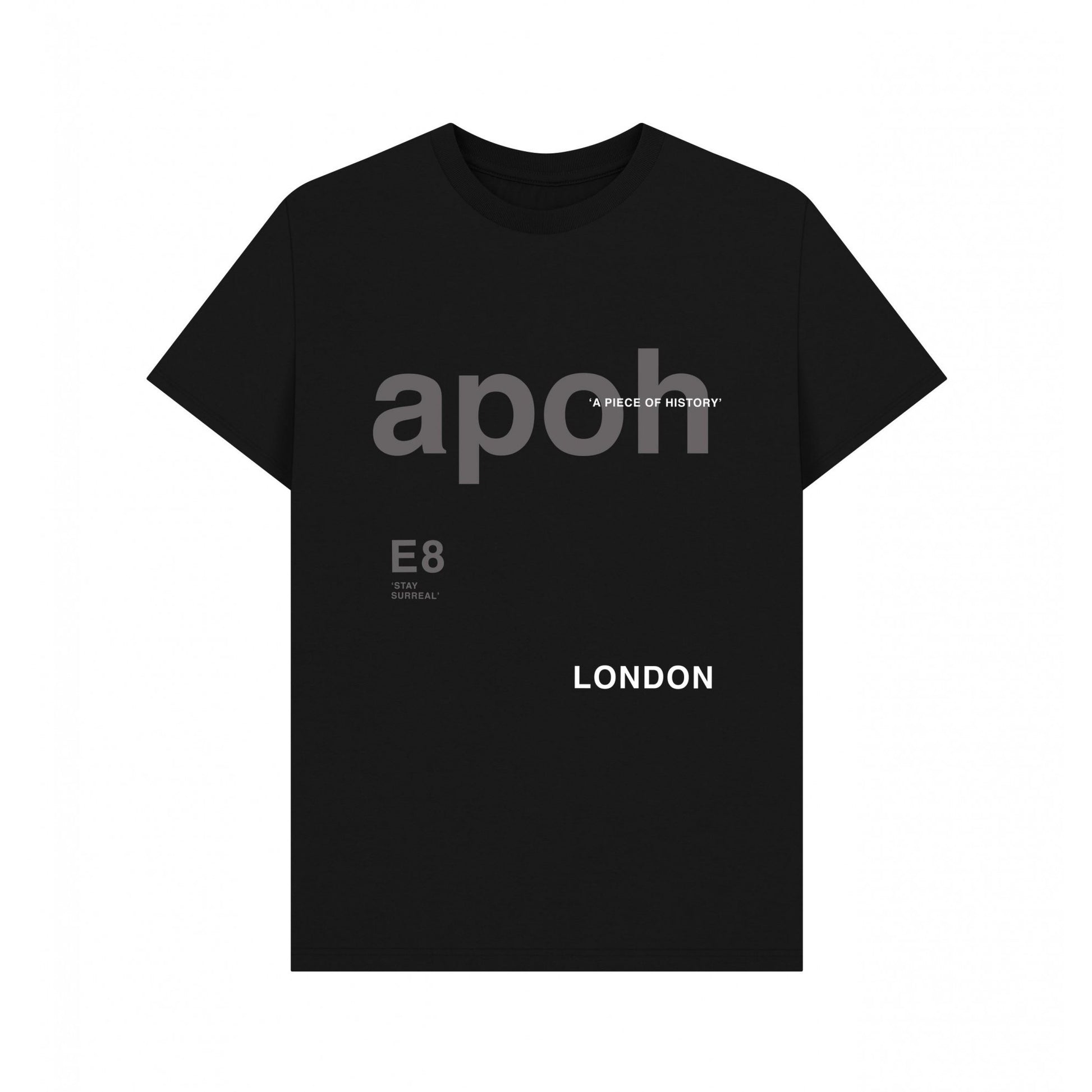 Black - Front - Apoh Unisex Adult London Slogan T-Shirt