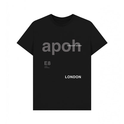 Black - Front - Apoh Unisex Adult London Slogan T-Shirt