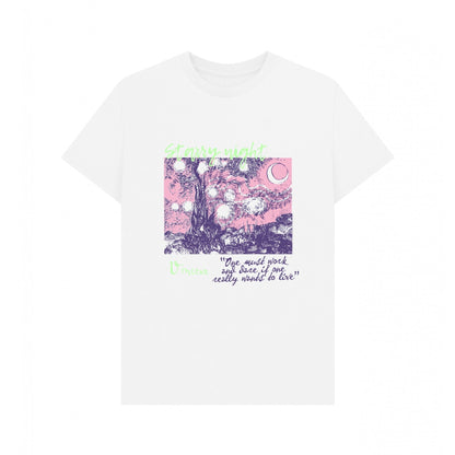White - Front - Apoh Unisex Adult Starry Night Vincent Van Gogh T-Shirt