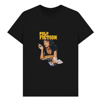 Black - Front - Pulp Fiction Unisex Adult Mia Wallace Vintage T-Shirt