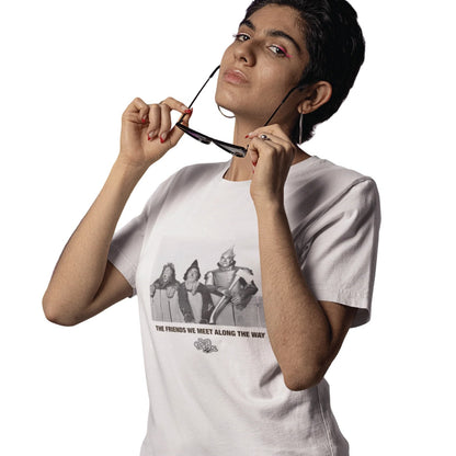 White - Side - The Wizard Of Oz Unisex Adult Friends T-Shirt