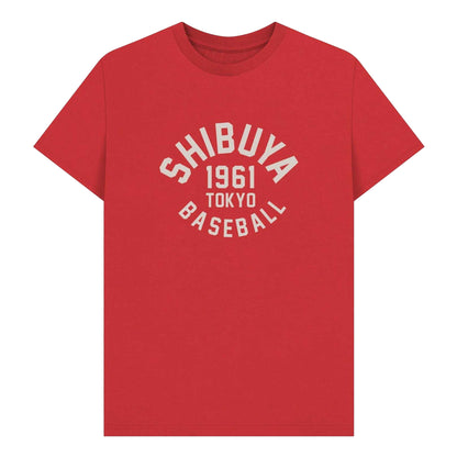 Red - Front - Park Fields Unisex Adult Shibuya Baseball Varsity T-Shirt