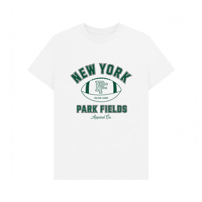 White - Front - Park Fields Unisex Adult New York Football T-Shirt