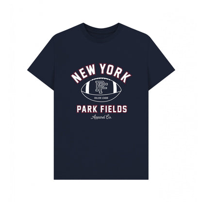 Navy Blue - Front - Park Fields Unisex Adult New York Football T-Shirt