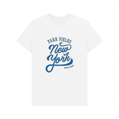 White - Front - Park Fields Unisex Adult New York State Of Mind T-Shirt