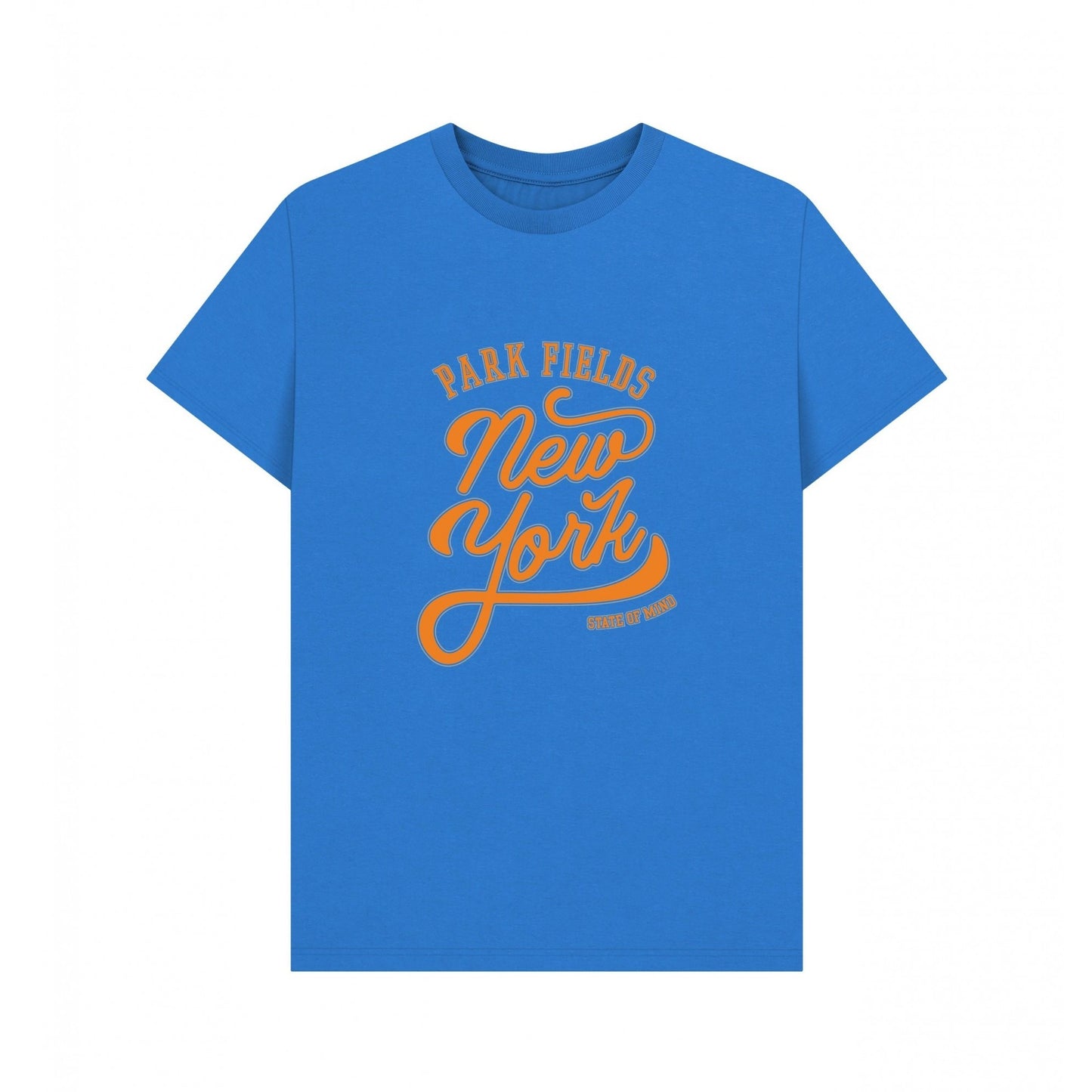 Bright Blue - Front - Park Fields Unisex Adult New York State Of Mind T-Shirt