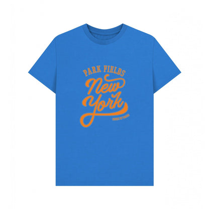 Bright Blue - Front - Park Fields Unisex Adult New York State Of Mind T-Shirt