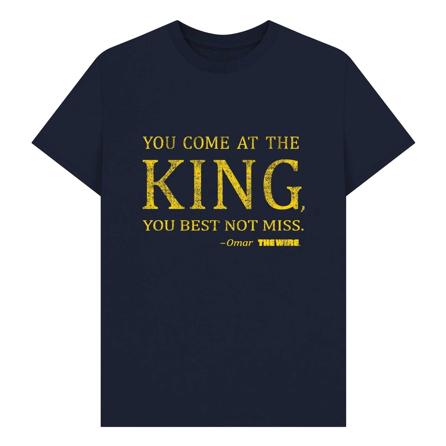 Navy - Front - The Wire Unisex Adult King T-Shirt