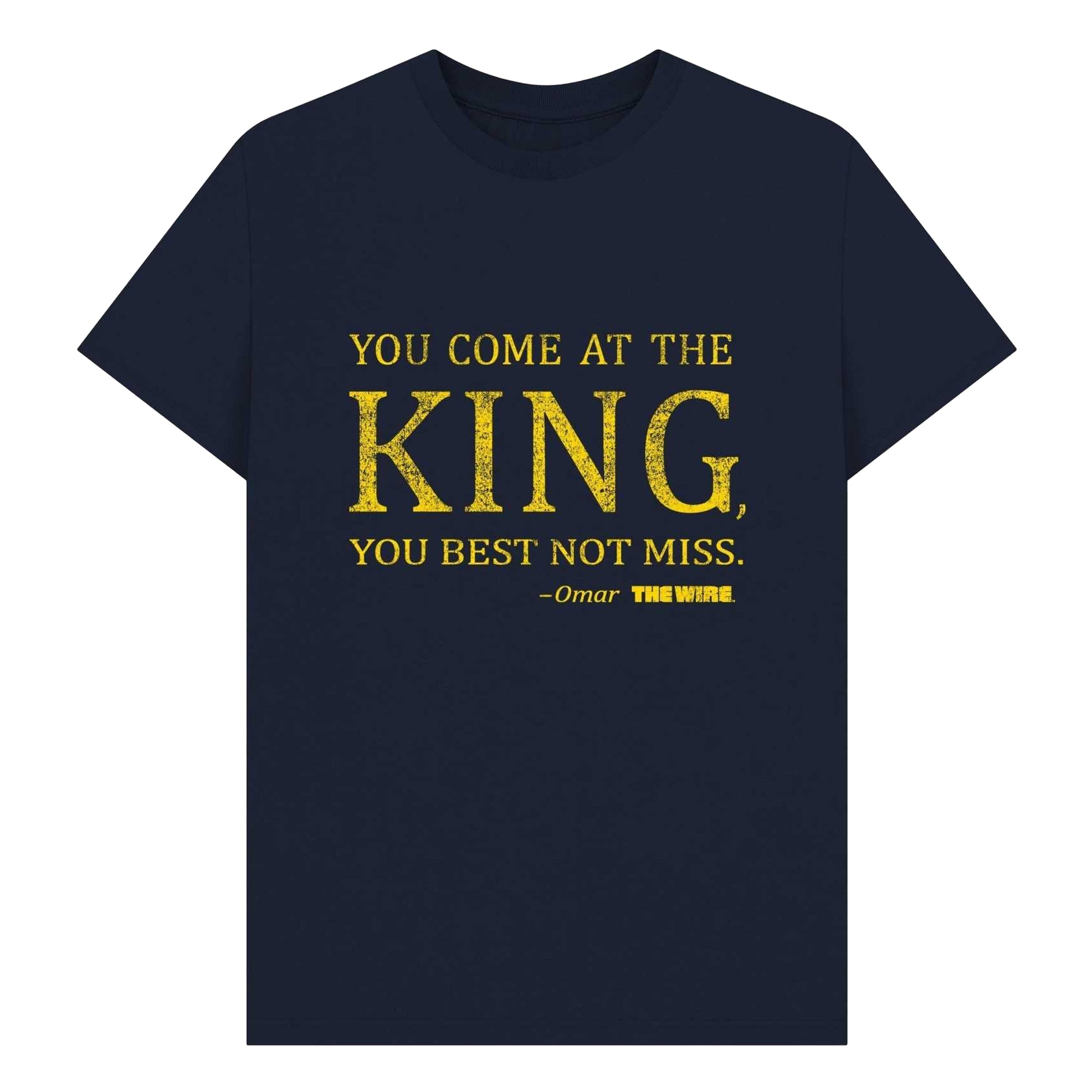 Navy - Front - The Wire Unisex Adult King T-Shirt