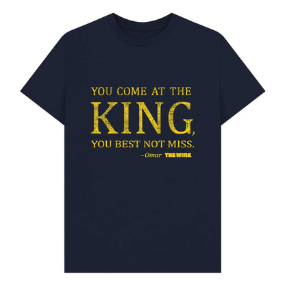 Navy - Front - The Wire Unisex Adult King T-Shirt