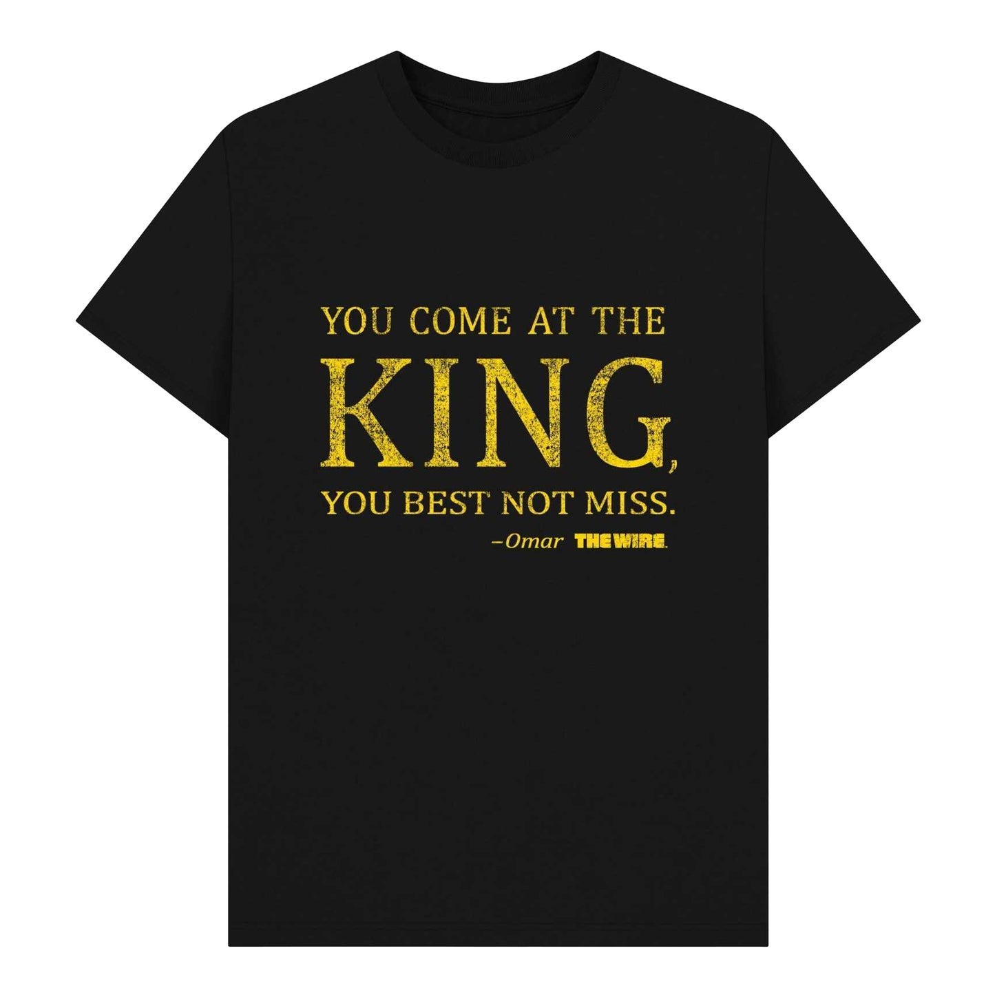 Black - Front - The Wire Unisex Adult King T-Shirt