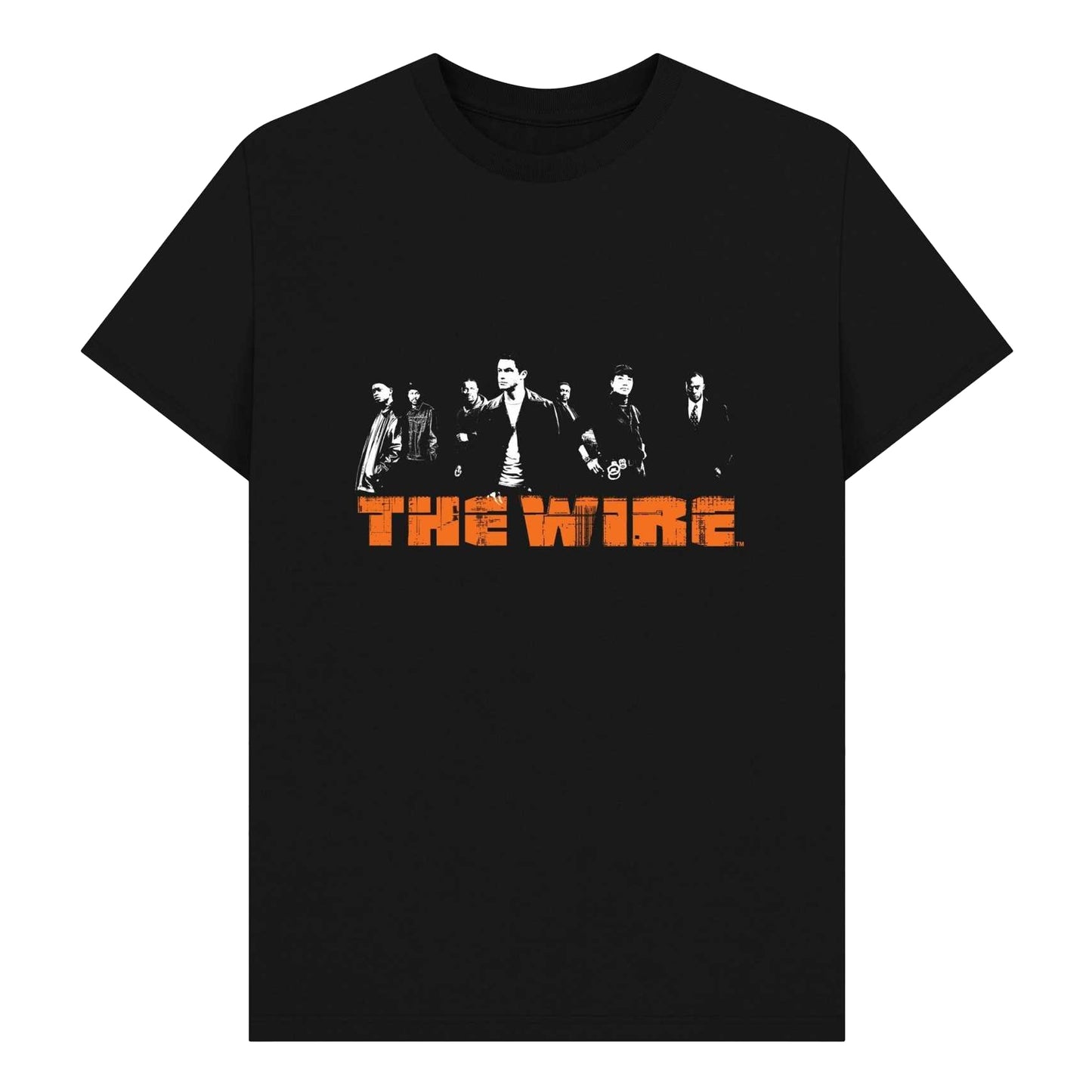 Black - Front - The Wire Unisex Adult Logo T-Shirt