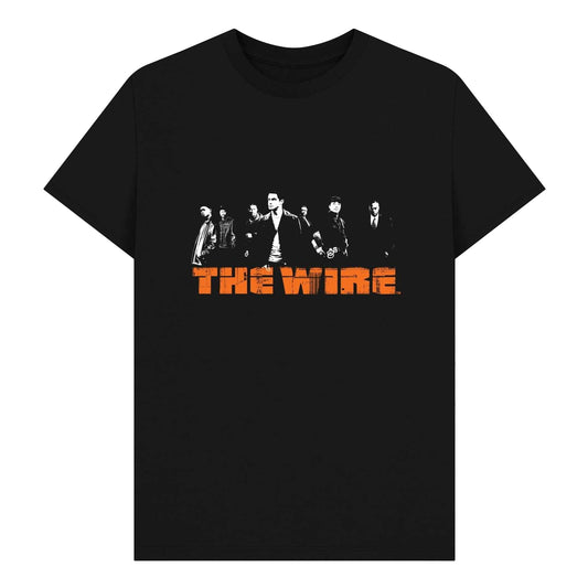 Black - Front - The Wire Unisex Adult Logo T-Shirt