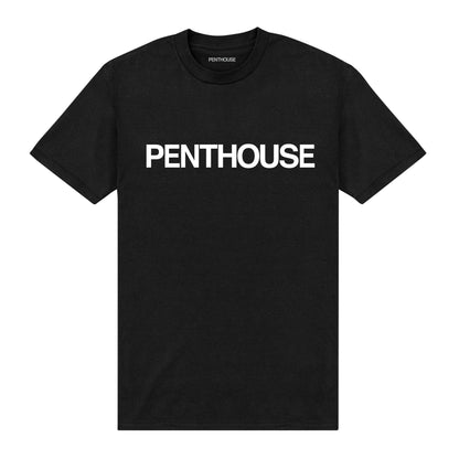 Black - Front - Penthouse Unisex Adult Logo T-Shirt