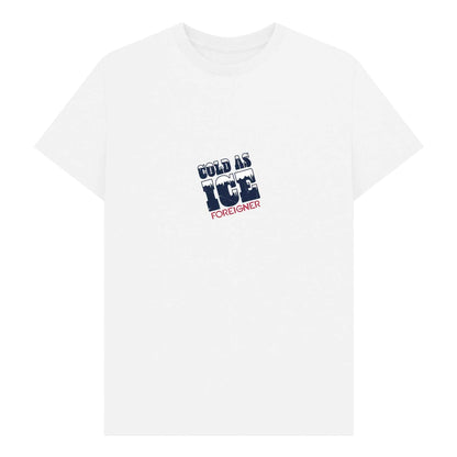 White - Front - Foreigner Unisex Adult Cold As Ice T-Shirt