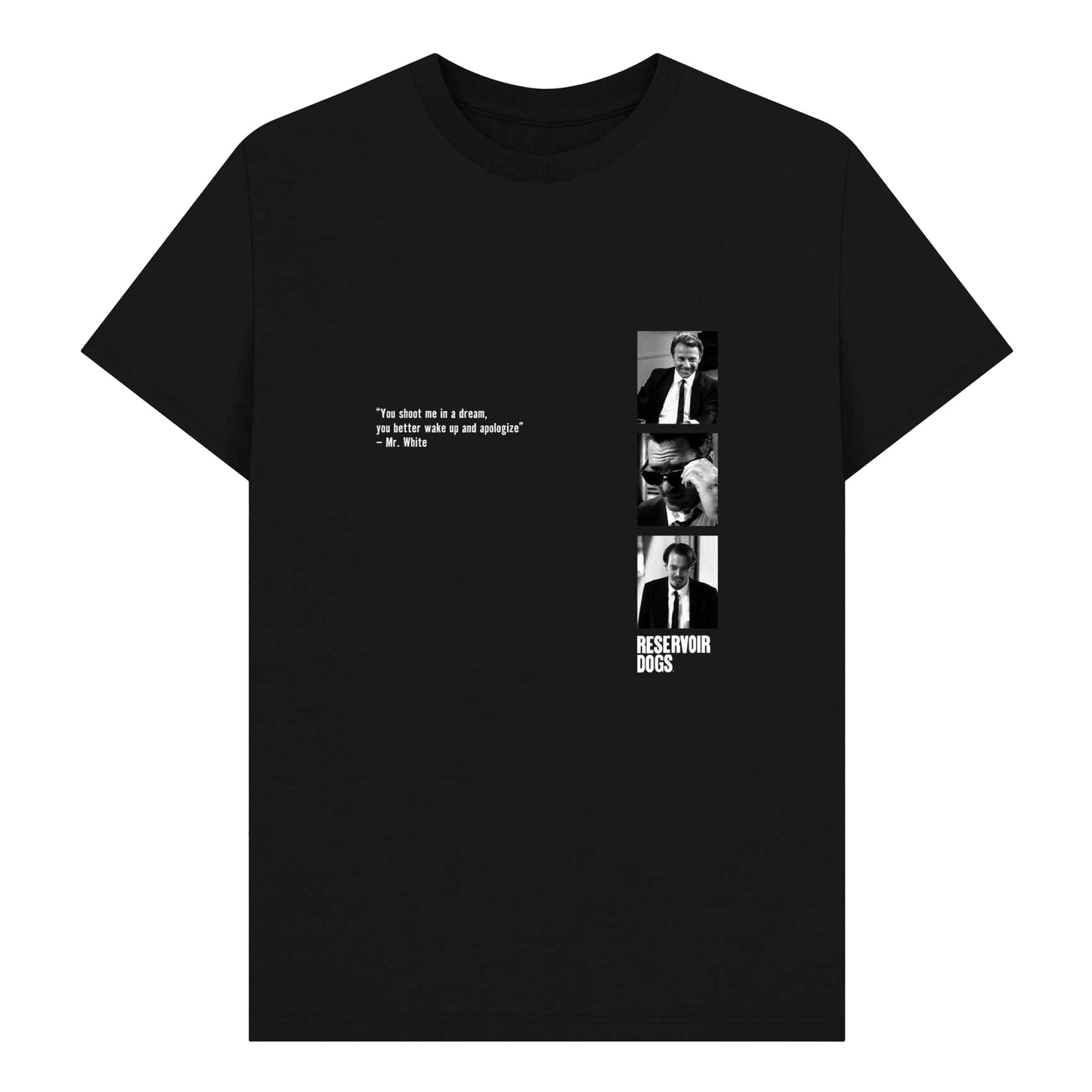 Black - Front - Reservoir Dogs Unisex Adult Mr White Quote T-Shirt