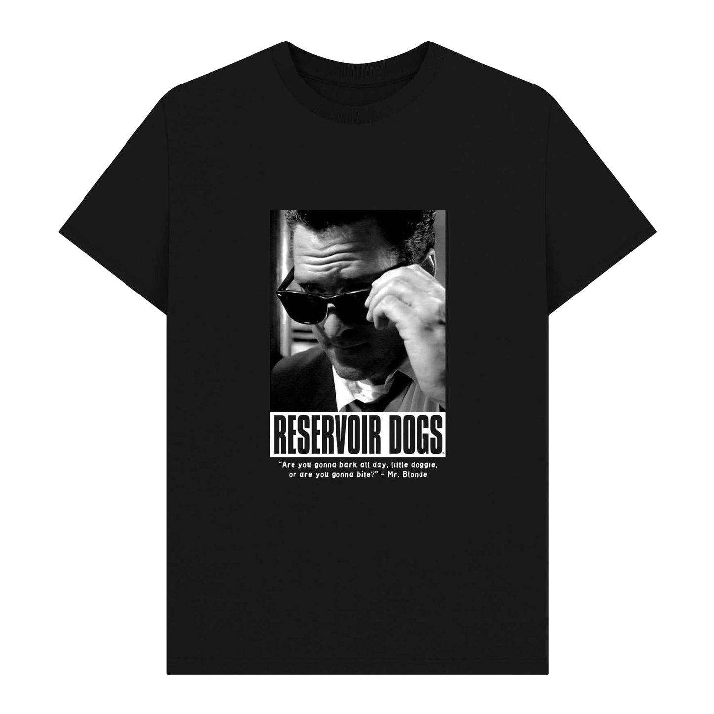 Black - Front - Reservoir Dogs Unisex Adult Little Doggie Mr Blonde Quote T-Shirt