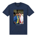 Navy Blue - Front - Friends Unisex Adult Ross & Chandler T-Shirt