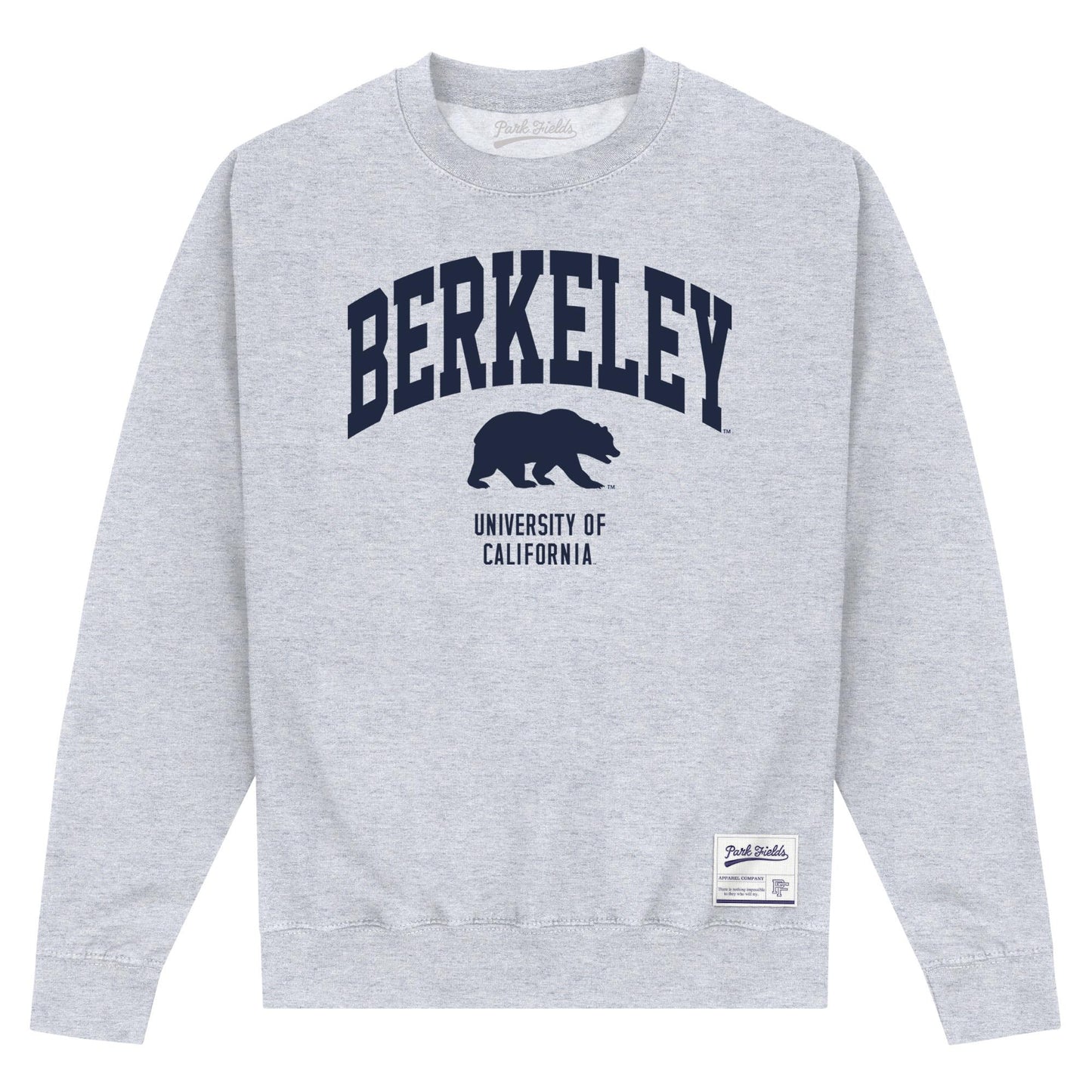 Heather Grey - Front - UC Berkeley Unisex Adult Bear Sweatshirt