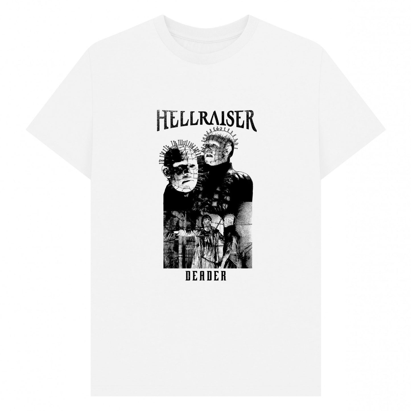 White - Front - Hellraiser Unisex Adult Deader Portrait T-Shirt