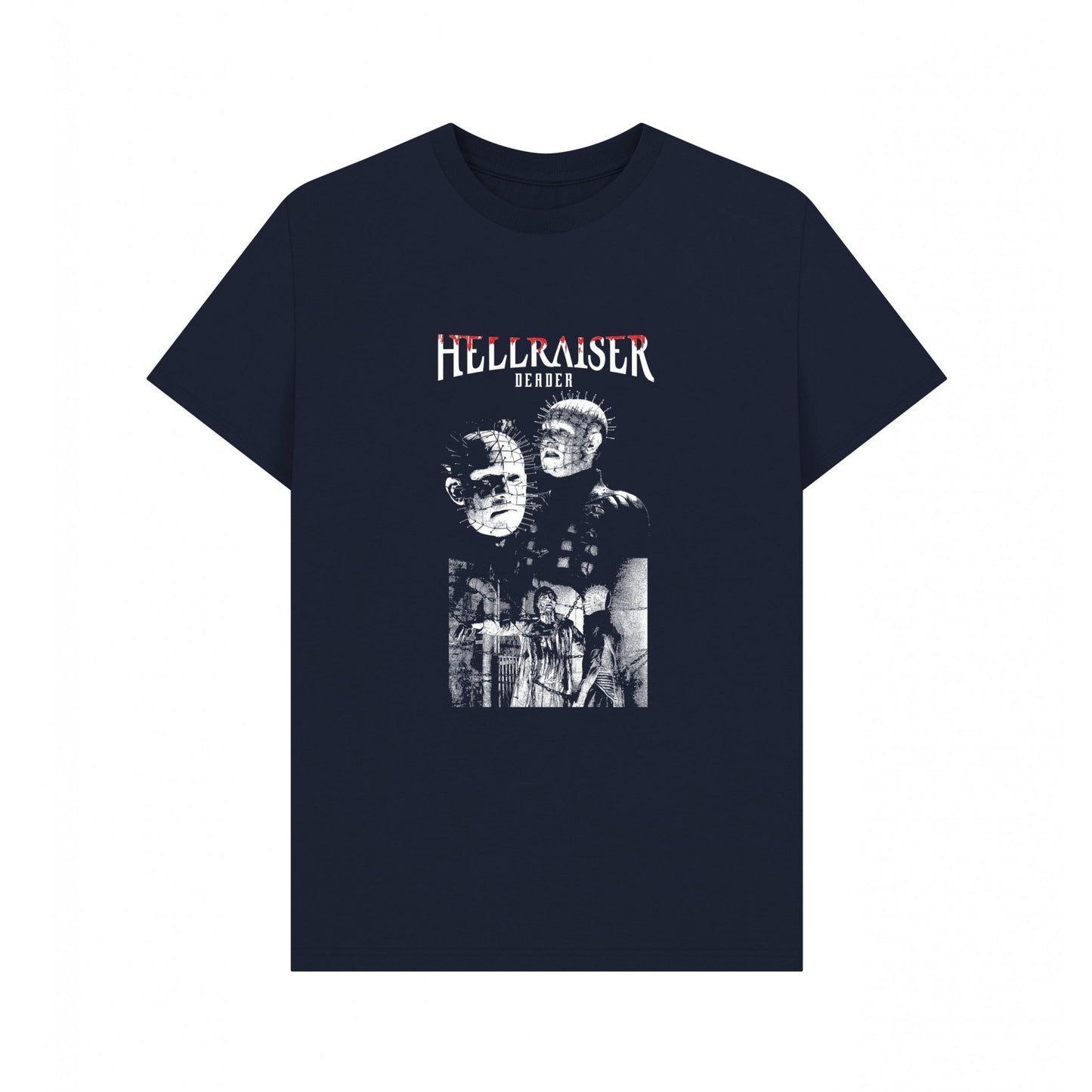 Navy Blue - Front - Hellraiser Unisex Adult Deader Portrait T-Shirt