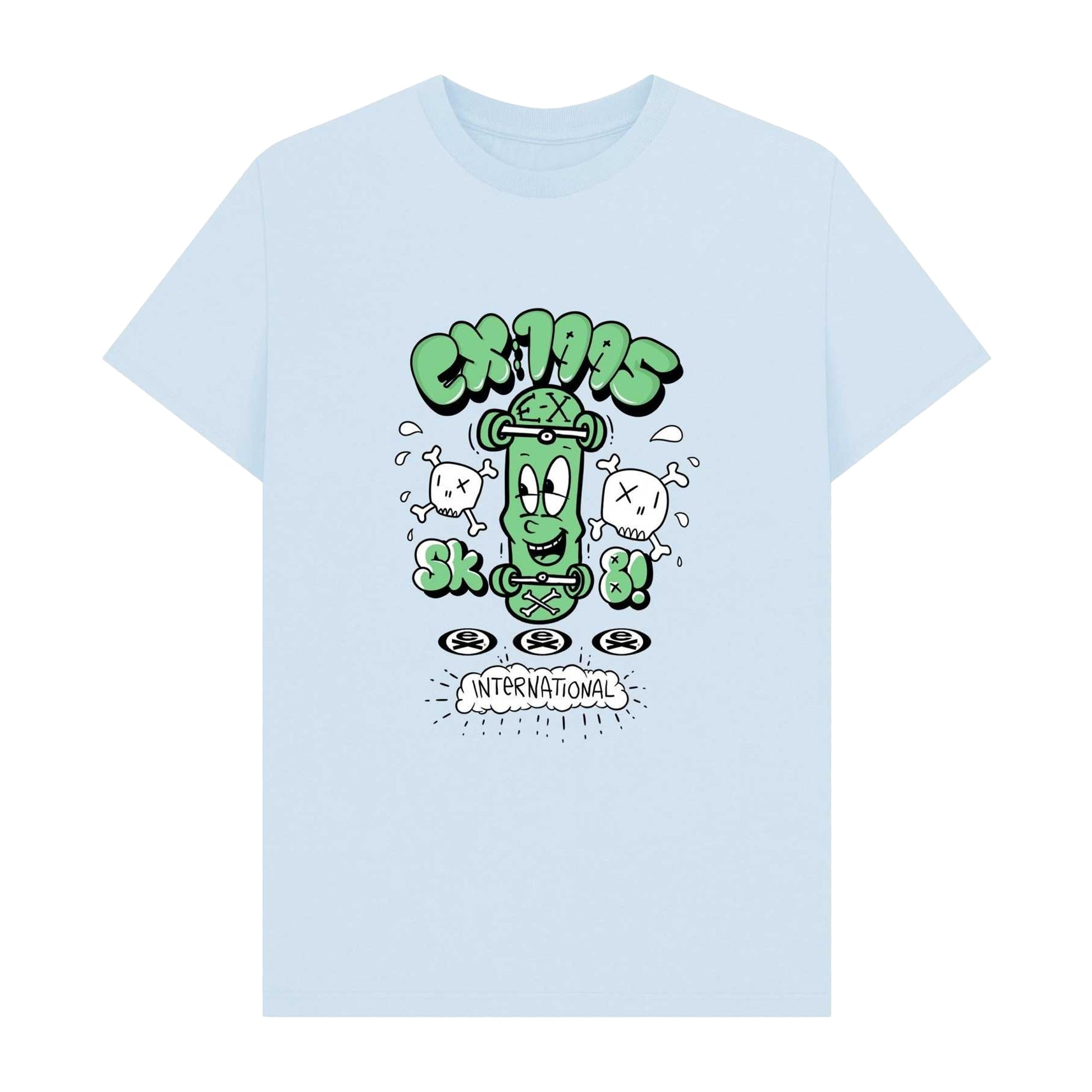 Sky Blue - Front - Extreme Unisex Adult Organic Cotton T-Shirt