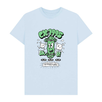 Sky Blue - Front - Extreme Unisex Adult Organic Cotton T-Shirt
