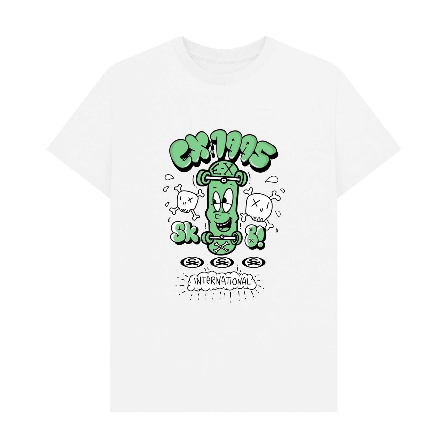 White - Front - Extreme Unisex Adult Organic Cotton T-Shirt