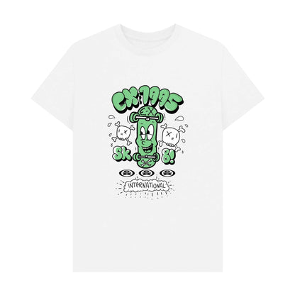 White - Front - Extreme Unisex Adult Organic Cotton T-Shirt