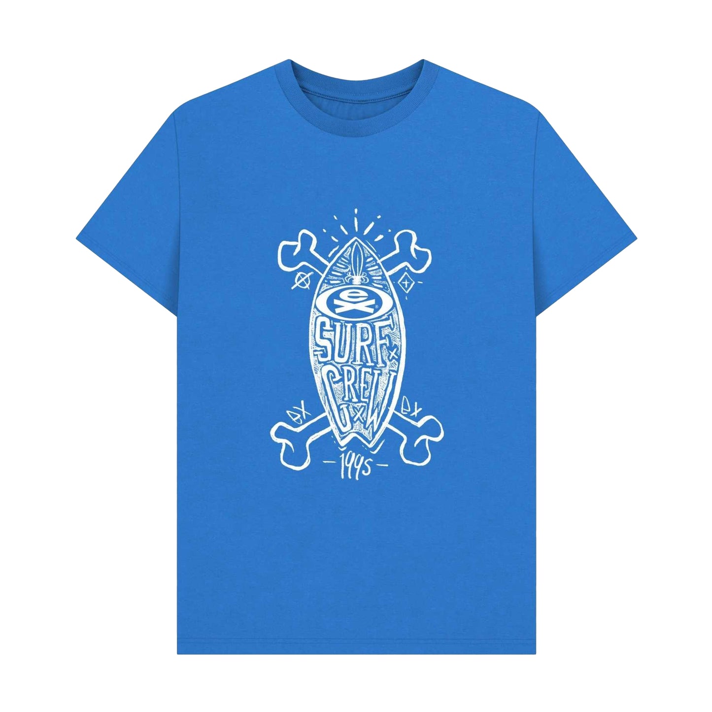Bright Blue - Front - Extreme Unisex Adult 95 Crew T-Shirt
