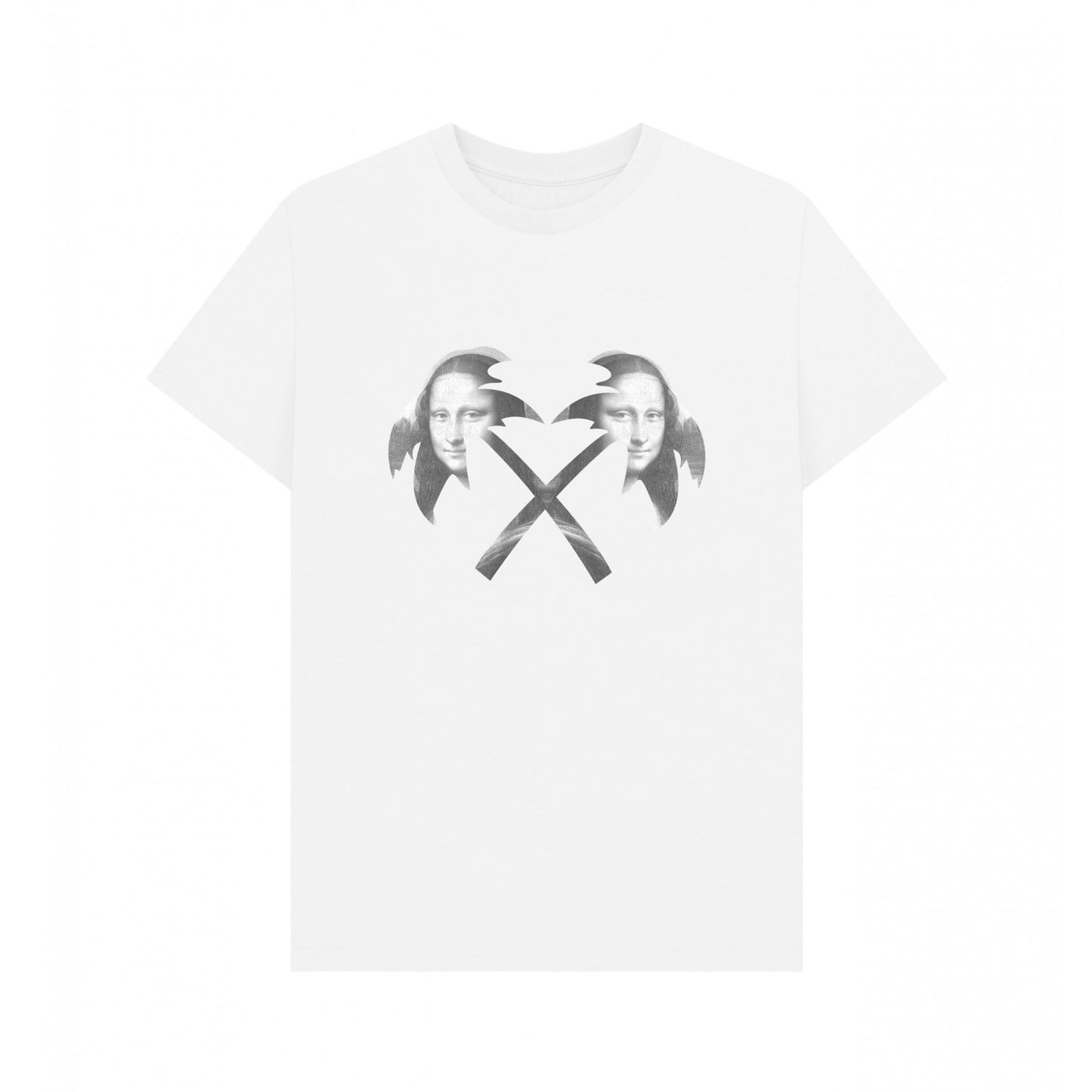 White - Front - Trainer Spotter Unisex Adult Mona Lisa T-Shirt