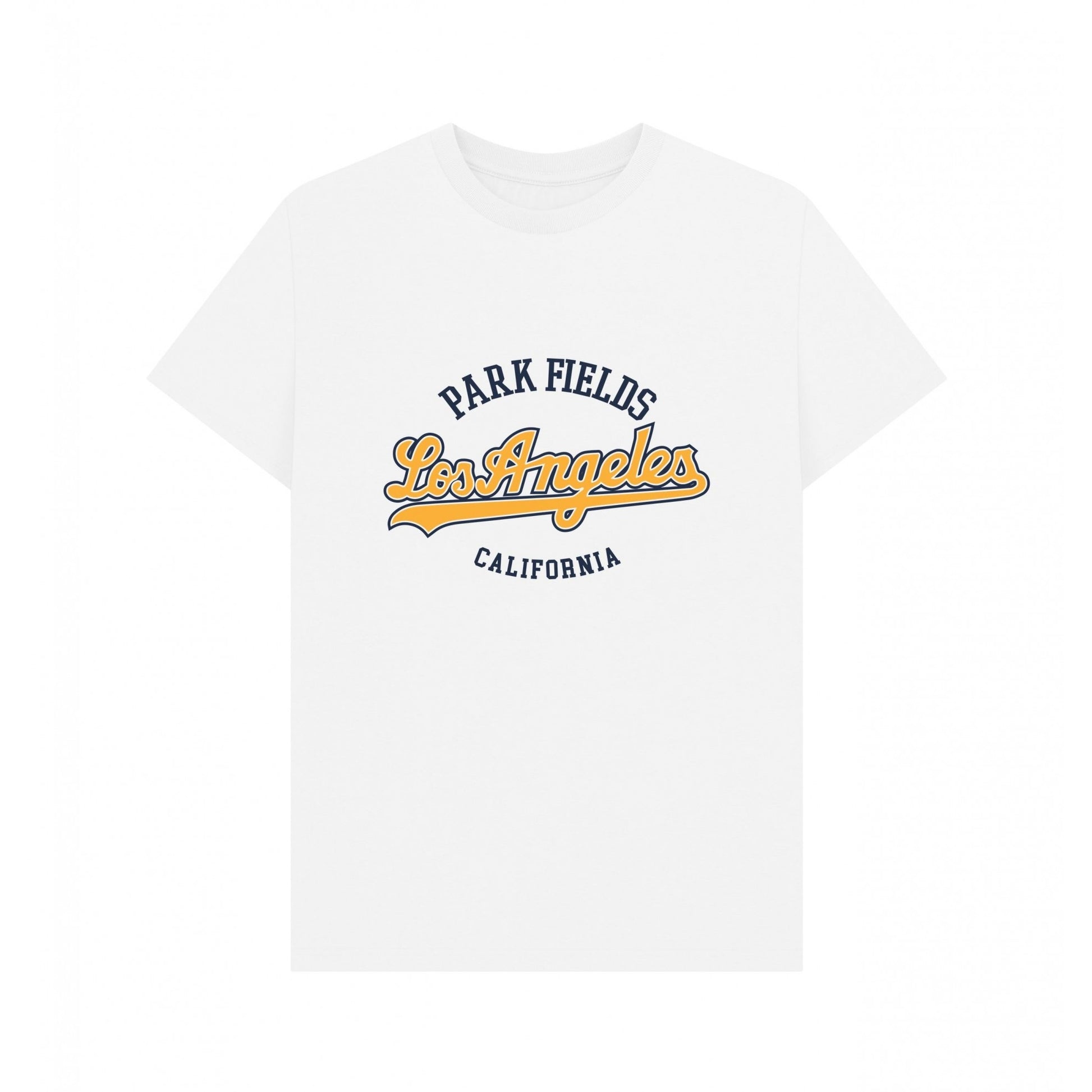 White - Front - Park London Unisex Adult Los Angeles California T-Shirt