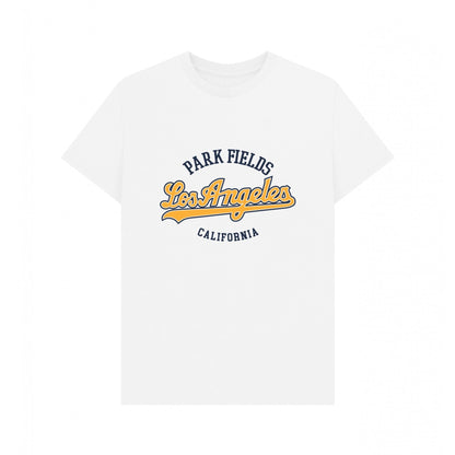 White - Front - Park London Unisex Adult Los Angeles California T-Shirt