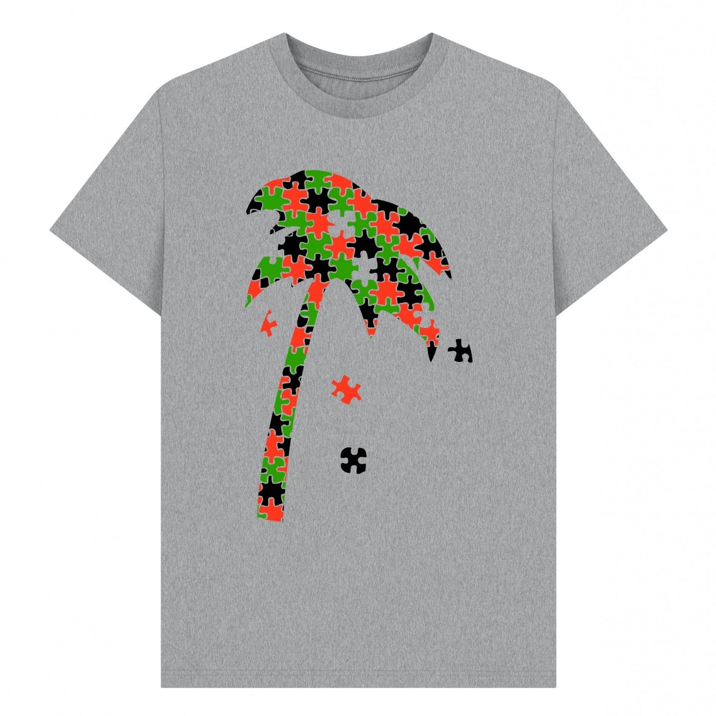 Athletic Grey - Front - Trainer Spotter Unisex Adult Jigsaw T-Shirt