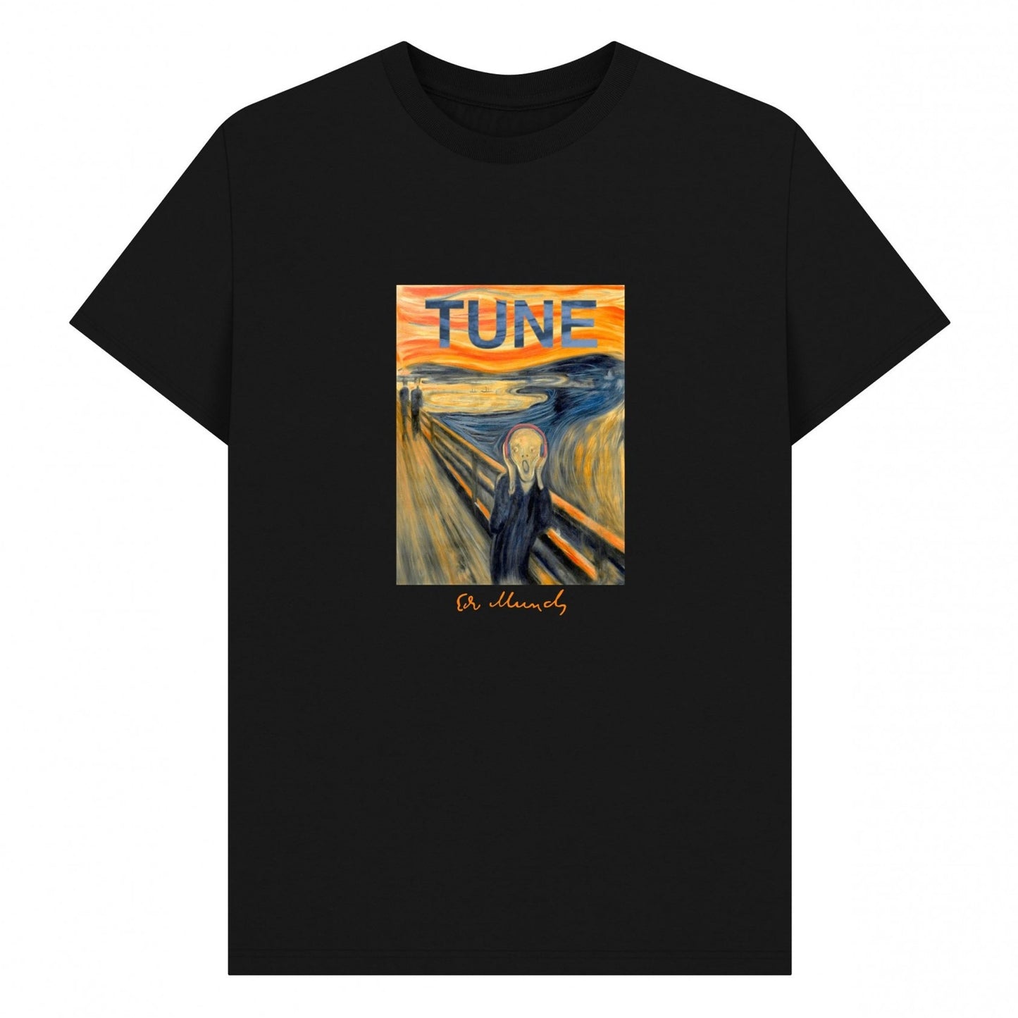 Black - Front - Apoh Unisex Adult Munch Scream Tune Edvard Munch T-Shirt