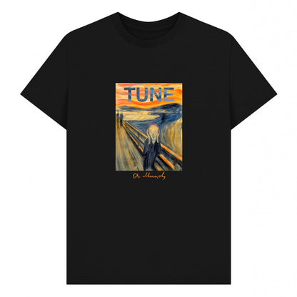 Black - Front - Apoh Unisex Adult Munch Scream Tune Edvard Munch T-Shirt