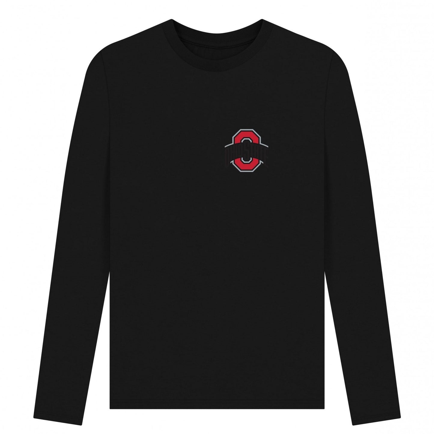 White - Front - Ohio State University Unisex Adult Long-Sleeved T-Shirt