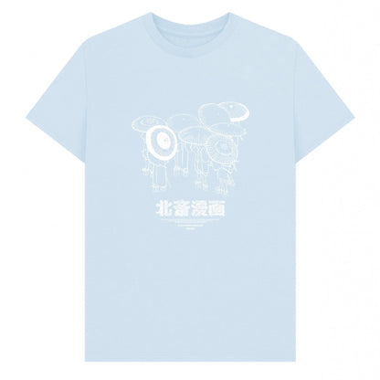 Sky Blue - Front - Apoh Unisex Adult Manga Hokusai T-Shirt