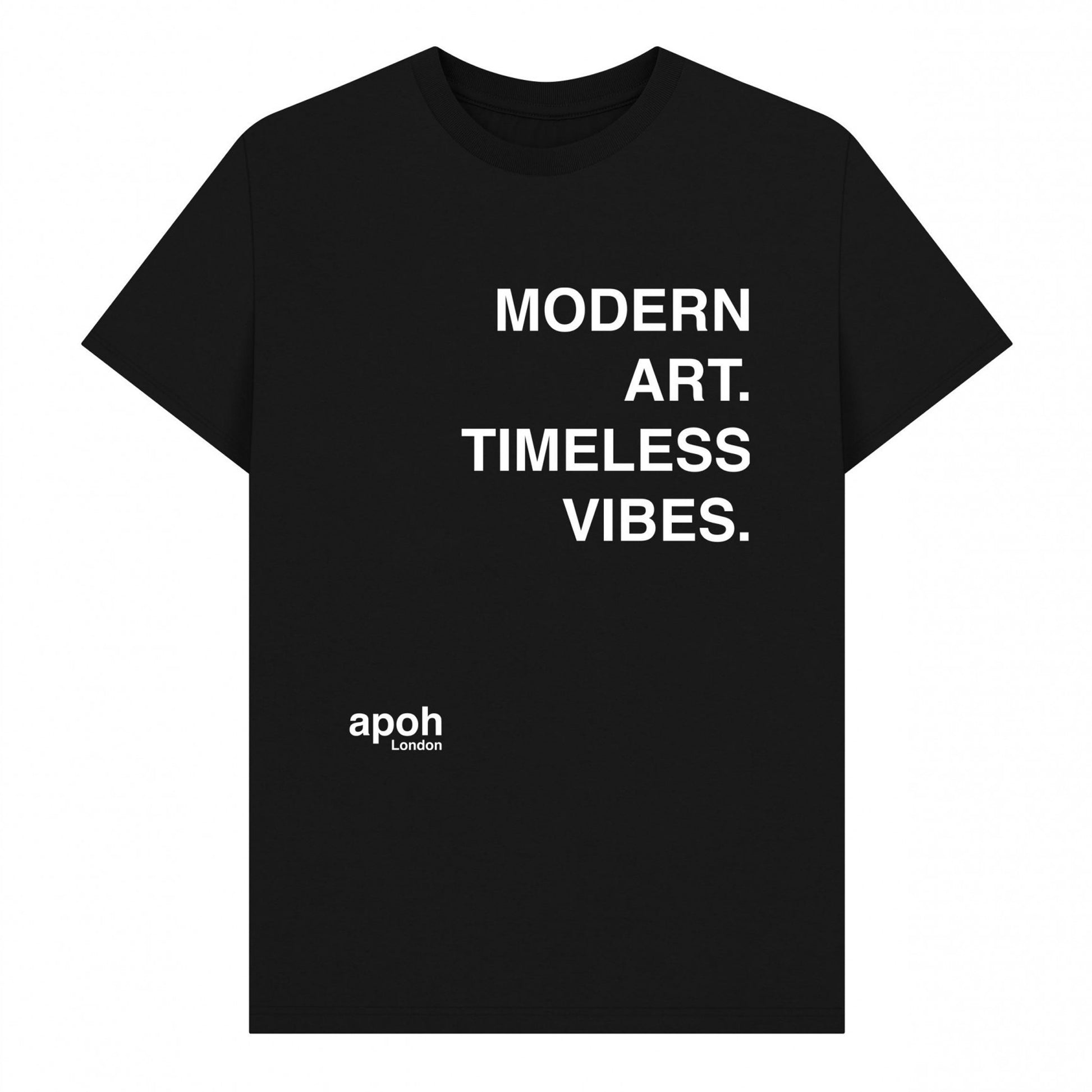 Black - Front - Apoh Unisex Adult Modern Art Slogan T-Shirt