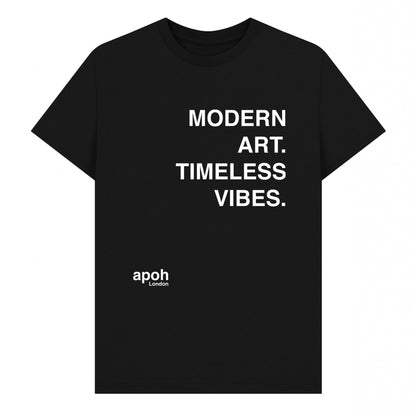 Black - Front - Apoh Unisex Adult Modern Art Slogan T-Shirt