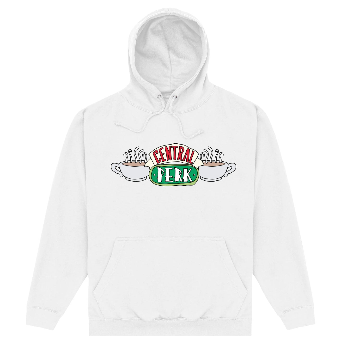 White - Front - Friends Unisex Adult Central Perk Hoodie