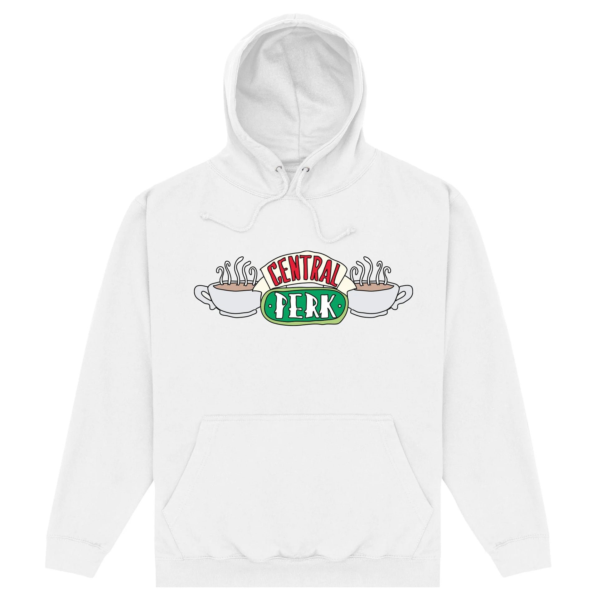 White - Front - Friends Unisex Adult Central Perk Hoodie
