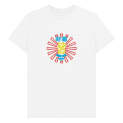 White - Front - TORC Unisex Adult Neon Lucky Cat Ramen T-Shirt